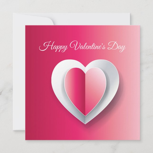 Happy Valentine's Day Lovely Elegant Greeting Holiday Card (Front)