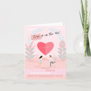 Happy Valentine's Day Lovely Elegant Greeting Holiday Card