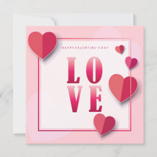 Happy Valentine's Day Lovely Elegant Holiday Card