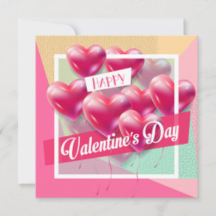 Happy Valentine's Day Lovely Trendy Greeting Holiday Card