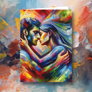 Happy Valentine's Day   Lover's Embrace Card