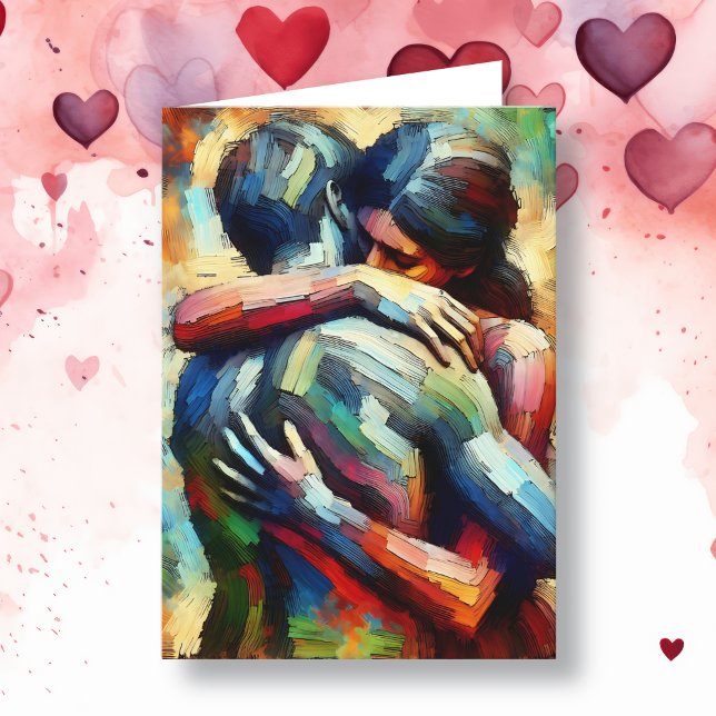 Happy Valentine's Day | Lover's Embracing  Card (Creator Uploaded)