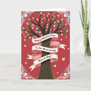 Happy Valentines Day Loving Mom Dad Card