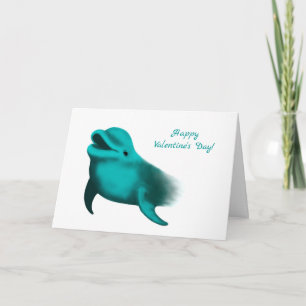Happy Valentine's Day - Lucky Dolphin Holiday Card