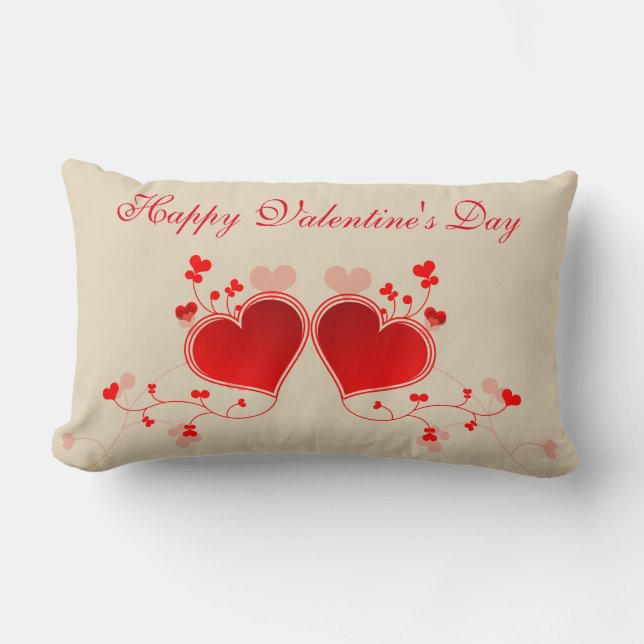 Happy Valentine's Day Lumbar Cushion (Front)