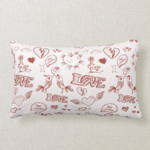 Happy Valentine's Day Lumbar Cushion