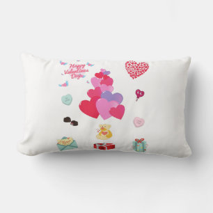 Happy Valentine's Day Lumbar Pillow