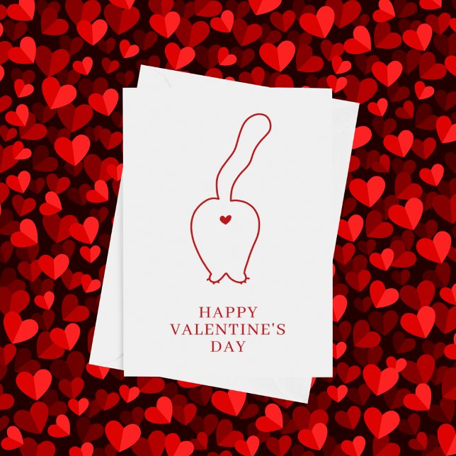 HAPPY VALENTINE'S DAY Me & My Cat Holiday Card (Creator Uploaded)