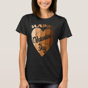 Happy Valentine's Day Melatonin Heart Black Histor T-Shirt