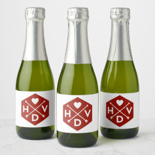 Happy Valentine's Day Mini Sparkling Wine Label Se
