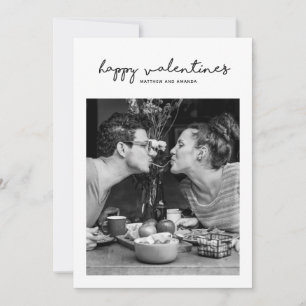 Happy Valentines Day   Minimalist Romantic Photo Holiday Card