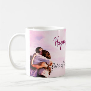 Happy Valentines day modern kisses love add name p Coffee Mug