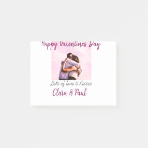 Happy Valentines day modern kisses love add name p Post-it Notes