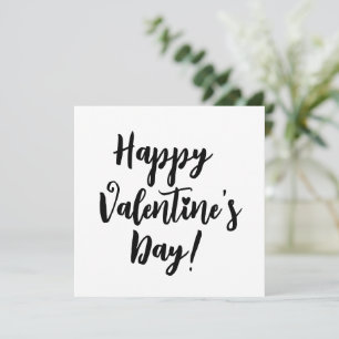Happy Valentine's Day modern script typography Card