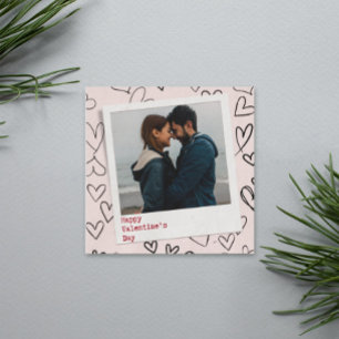Happy Valentines Day Modern Stylish Romantic Photo Ceramic Tile