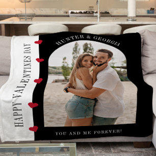 Happy Valentines day modern stylish romantic photo Fleece Blanket