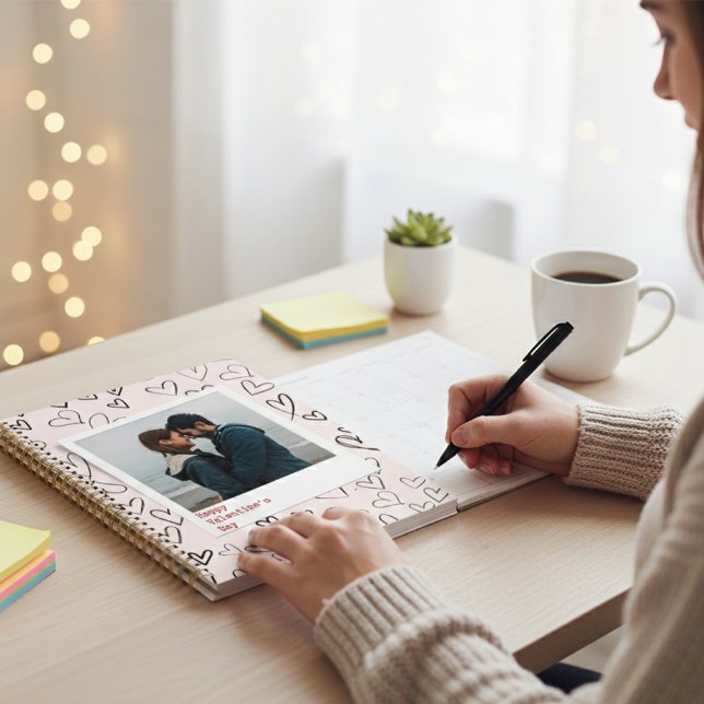 Happy Valentines Day Modern Stylish Romantic Photo Planner (Creator Uploaded)