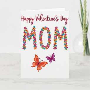 Happy Valentines Day Mom Floral Card
