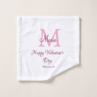Happy valentine's day monogram pink name love girl