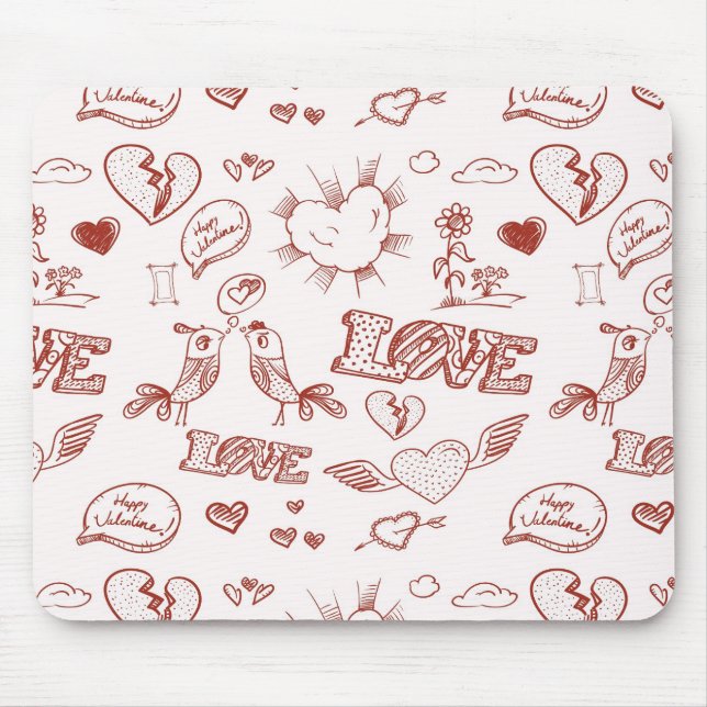 Happy Valentine's Day Mouse Pad (Front)