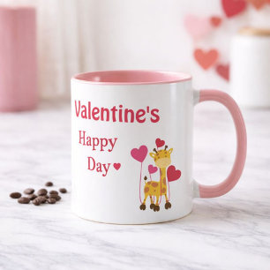 Happy Valentine's Day Mum Safari theme Mug