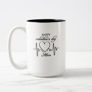happy valentine's day mum Two-Tone coffee mug
