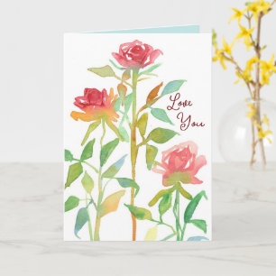 Happy Valentine's Day My Love Red Roses Card
