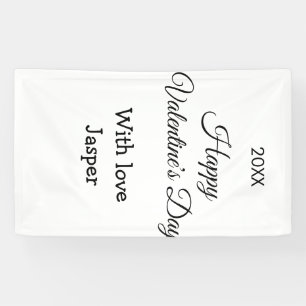 Happy Valentine's day name love simple year stylis Banner
