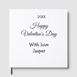 Happy Valentine's day name love simple year stylis Guest Book