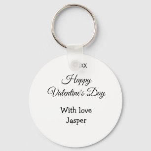 Happy Valentine's day name love simple year stylis Key Ring