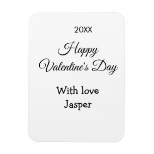 Happy Valentine's day name love simple year stylis Magnet