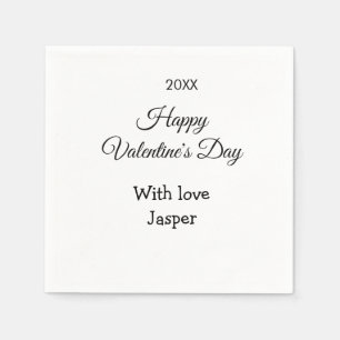 Happy Valentine's day name love simple year stylis Napkin