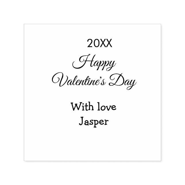 Happy Valentine's day name love simple year stylis Self-inking Stamp (Design)