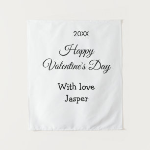 Happy Valentine's day name love simple year stylis Tapestry