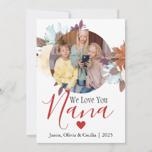 Happy Valentines Day Nana, Grandma Simple Photo Holiday Card