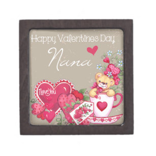 Happy Valentines Day Nana Keepsake Box