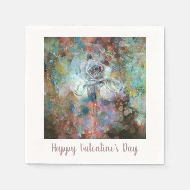 Happy Valentine's Day.  Napkin (Front)