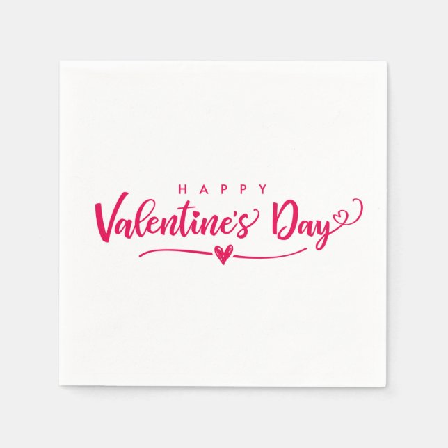 Happy Valentines Day Napkin (Front)