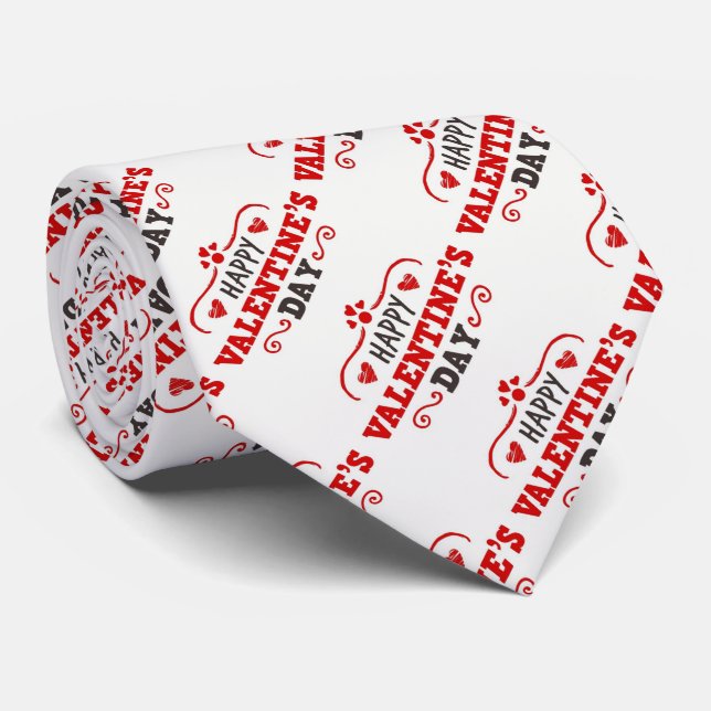 Happy Valentine's Day Neck Tie (Rolled)