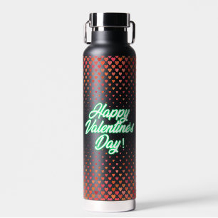 Happy Valentine's Day Neon Design-23692 Water Bottle