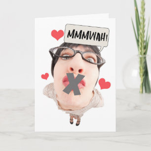 Happy Valentine's Day No Kisses Pandemic Humour Holiday Card