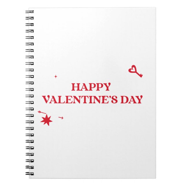  Happy Valentines Day  Notebook (Front)