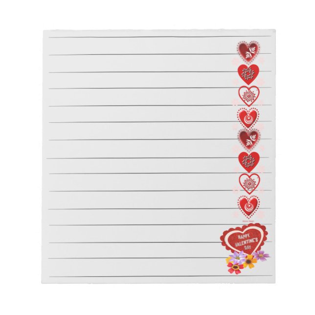 Happy Valentine's Day Notepad (Front)