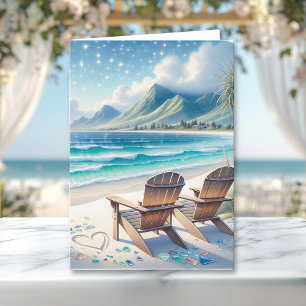 Happy Valentine's Day   Ocean Waves and Mountains Card