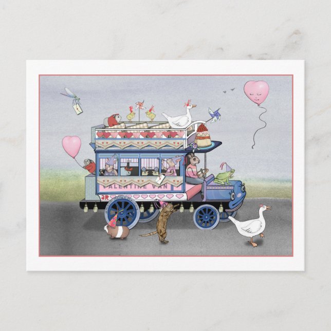 Happy Valentine's Day Omnibus Postcard (Front)