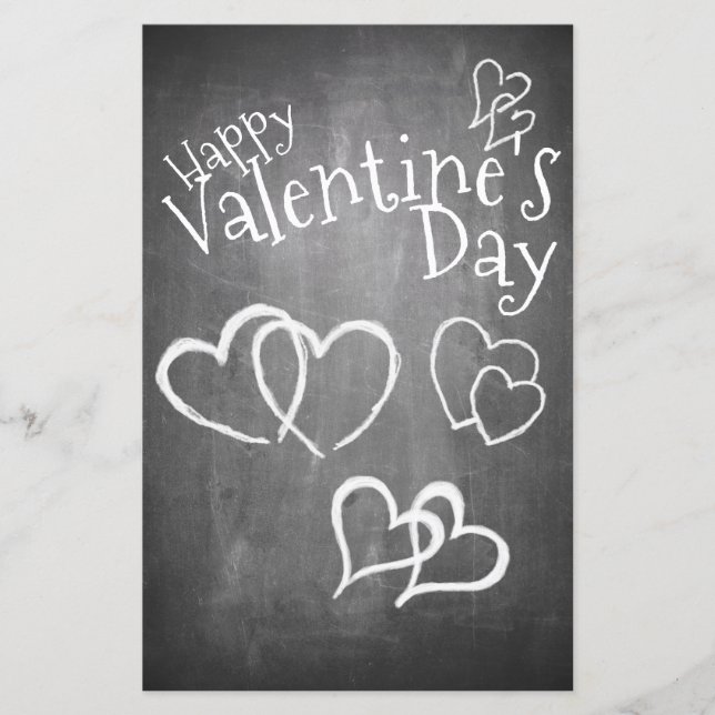 Happy Valentine's day on a chalk board (Front)