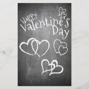 Happy Valentine's day on a chalk board