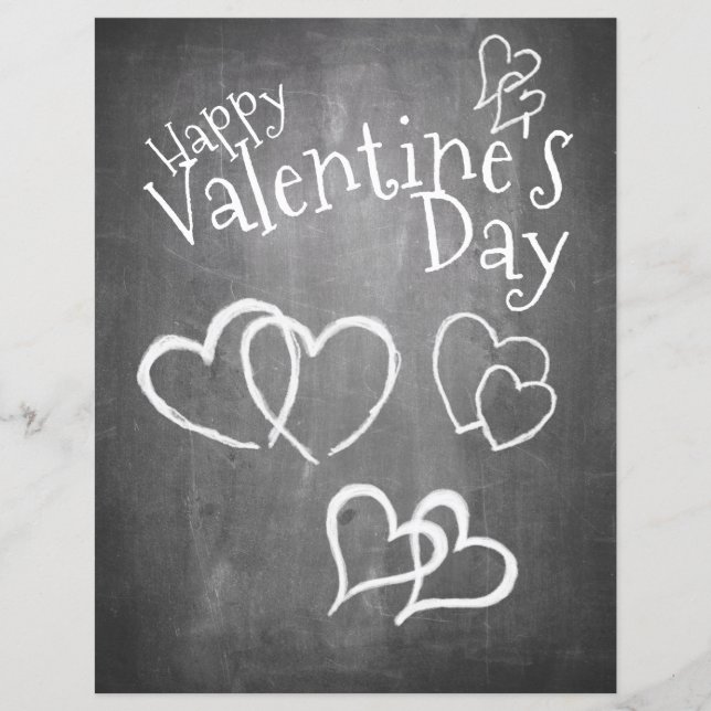 Happy Valentine's day on a chalk board (Front)