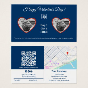Happy Valentine's Day One Muffin Gift Voucher Card