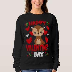 Happy Valentines Day Otter Heart Love Animal Sweatshirt